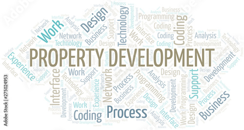 Property Development word cloud. Wordcloud made with text only.