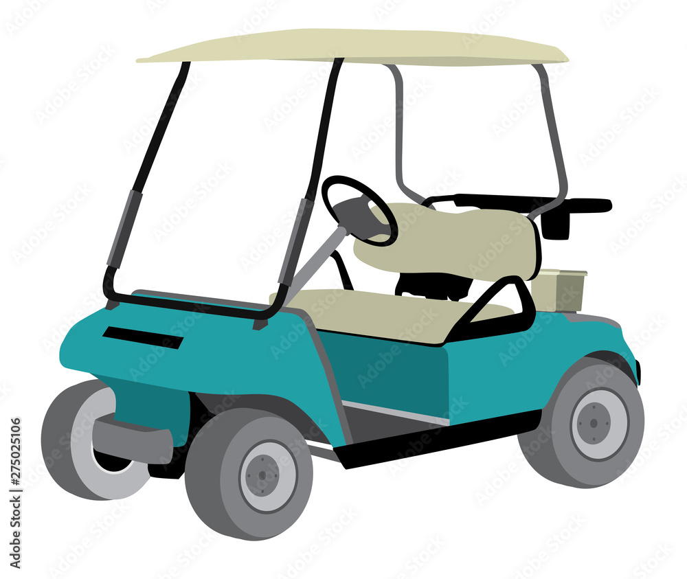Φωτογραφία golf cart isolated