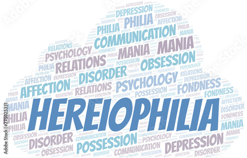 Hereiophilia word cloud. Type of Philia.