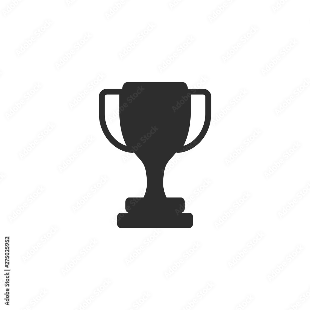 Trophy icon template black color editable. Trophy symbol style vector sign isolated on white background. Simple logo vector illustration for graphic and web design. Trophy icon template black color editable. Trophy symbol style vector sign isolated on white background. Simple logo vector illustration for graphic and web design.