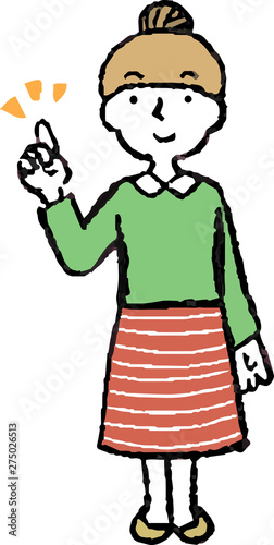  Illustration of a woman face and pose
