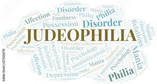 Judeophilia word cloud. Type of Philia.
