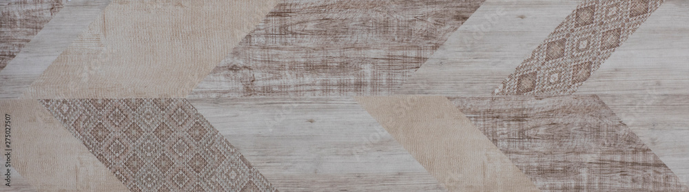 Obraz premium ceramic tile with abstract geometric mosaic pattern for the kitchen