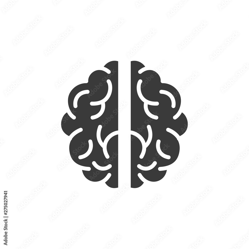 Brain icon template black color editable. Brain symbol style vector sign isolated on white background. Simple logo vector illustration for graphic and web design. Brain icon template black color editable. Brain symbol style vector sign isolated on white background. Simple logo vector illustration for graphic and web design.