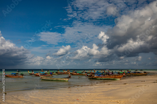 Long tail boats in Andaman Sea, Thailand - tropical paradise