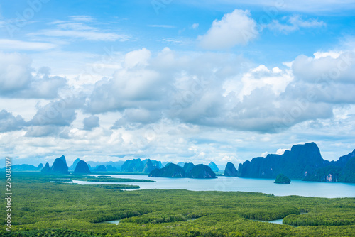 Beautiful of Phang Nga Bay Sa-met-nang-she landmark in Phang nga  Thailand.