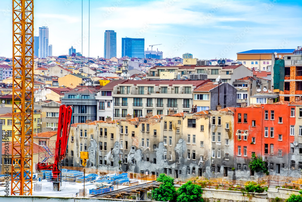 Urban transformation and new buildings at Taksim Istanbul