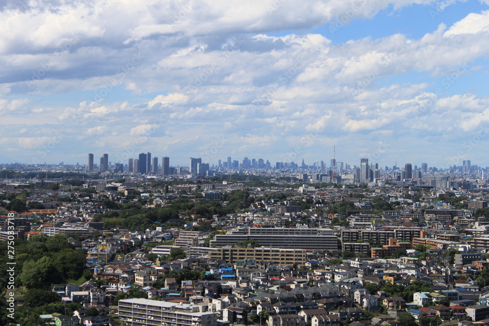 横浜から眺めた東京　風景