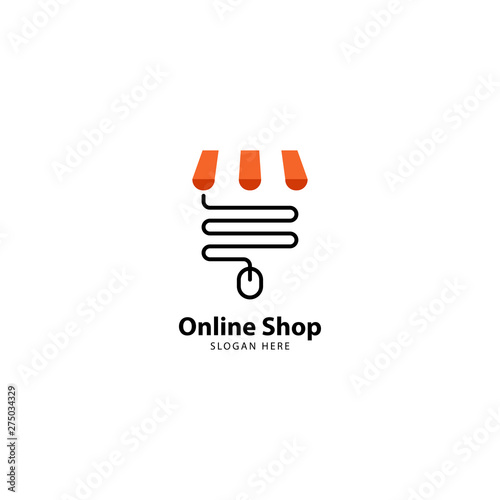 Online Shop Logo Design Vector