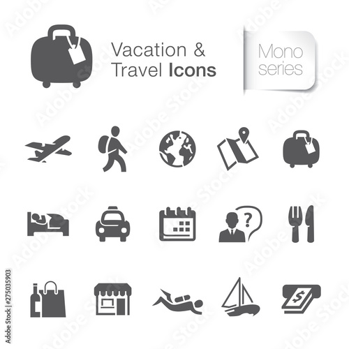 Vacation & travel related icons