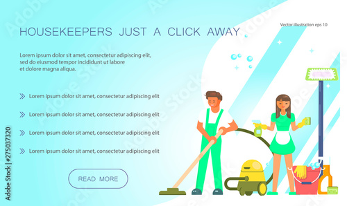 Cleaning service design for landing page