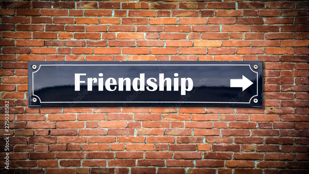 Fototapeta premium Street Sign to Friendship