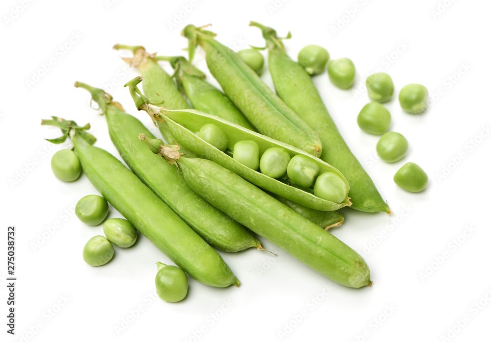 Fresh peas isolated on white background Fresh peas isolated on white background