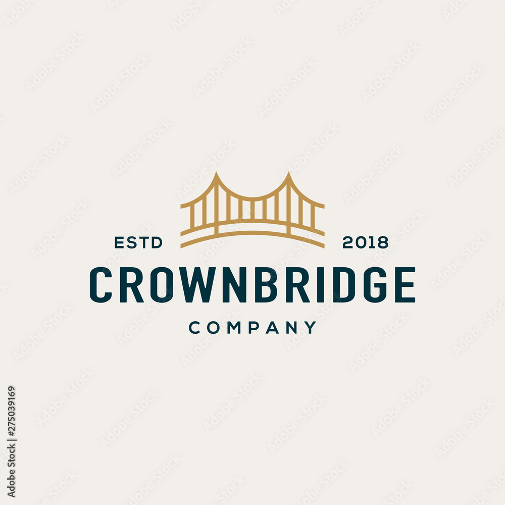 Bridge logo design concept. Universal bridge logo.