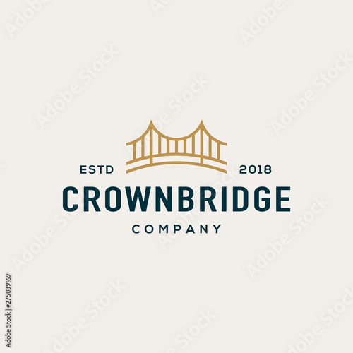 Bridge logo design concept. Universal bridge logo.