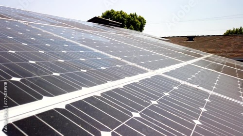 Timelapse of Sun Shining on clean solar pannels.