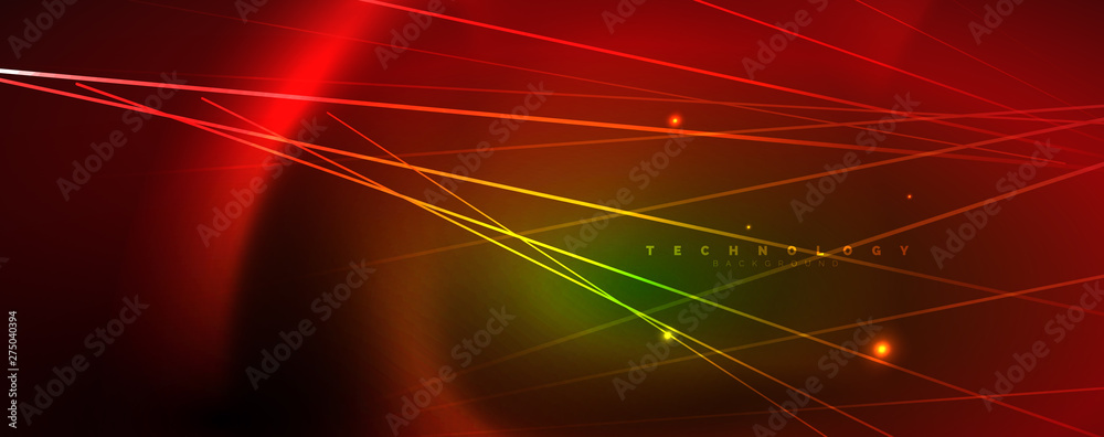 Vector neon light lines concept, abstract background Vector neon light lines concept, abstract background