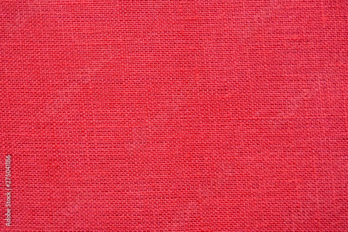 Red color linen canvas texture background