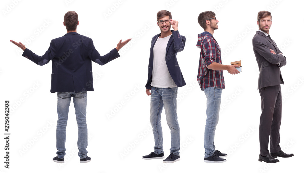Obraz premium photo collage of a successful young man
