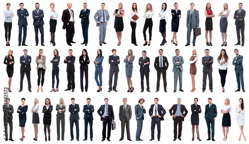collage of a variety of business people standing in a row photo