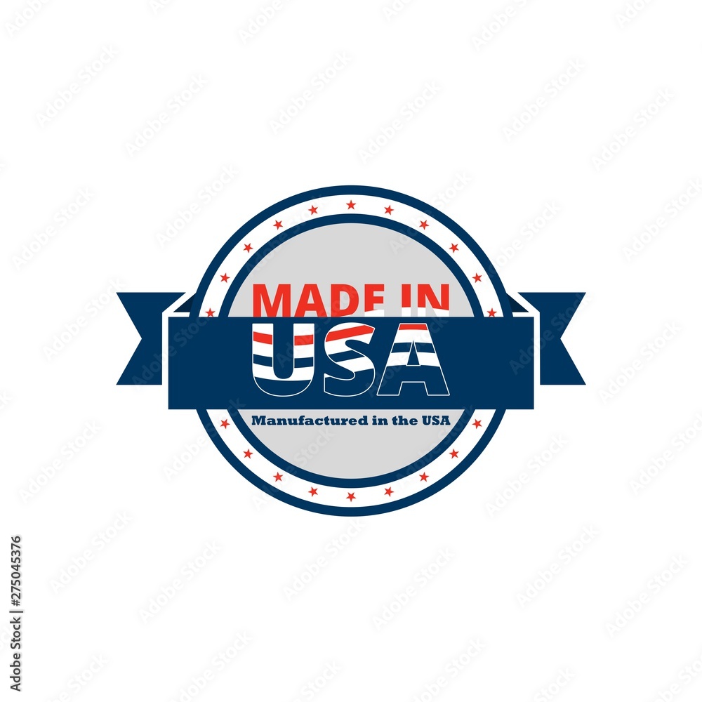 Made in the USA symbol logo button icon Made in the USA symbol logo button icon