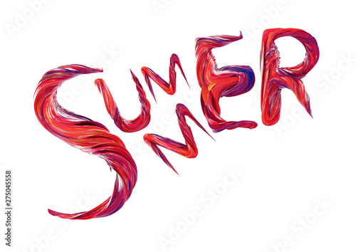 Summer art typography for advertising and sale promotions, Summer sale art typography (ID: 275045558)