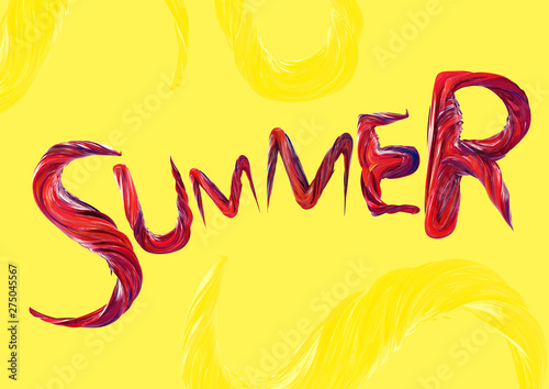 Summer art typography for advertising and sale promotions, Summer sale art typography (ID: 275045567)