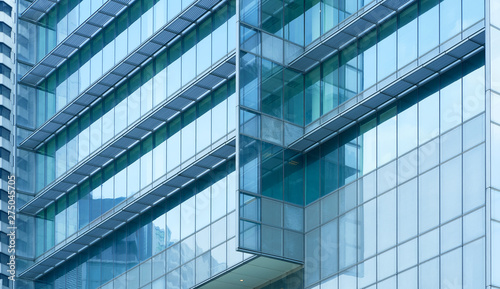 Glass windows of corporate business Office building , for business concept background .