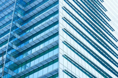 Glass windows of corporate business Office building , for business concept background .