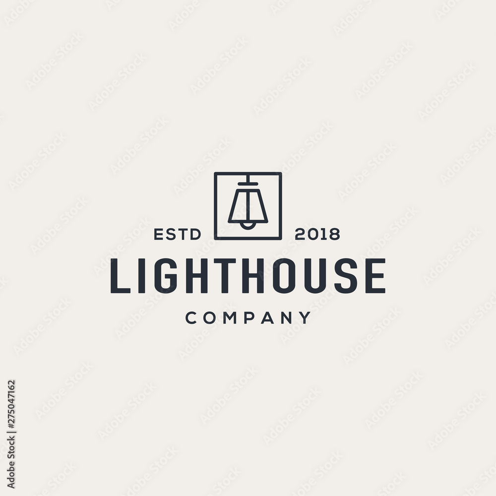 Lamp logo design concept. Suitable for interior business logo design