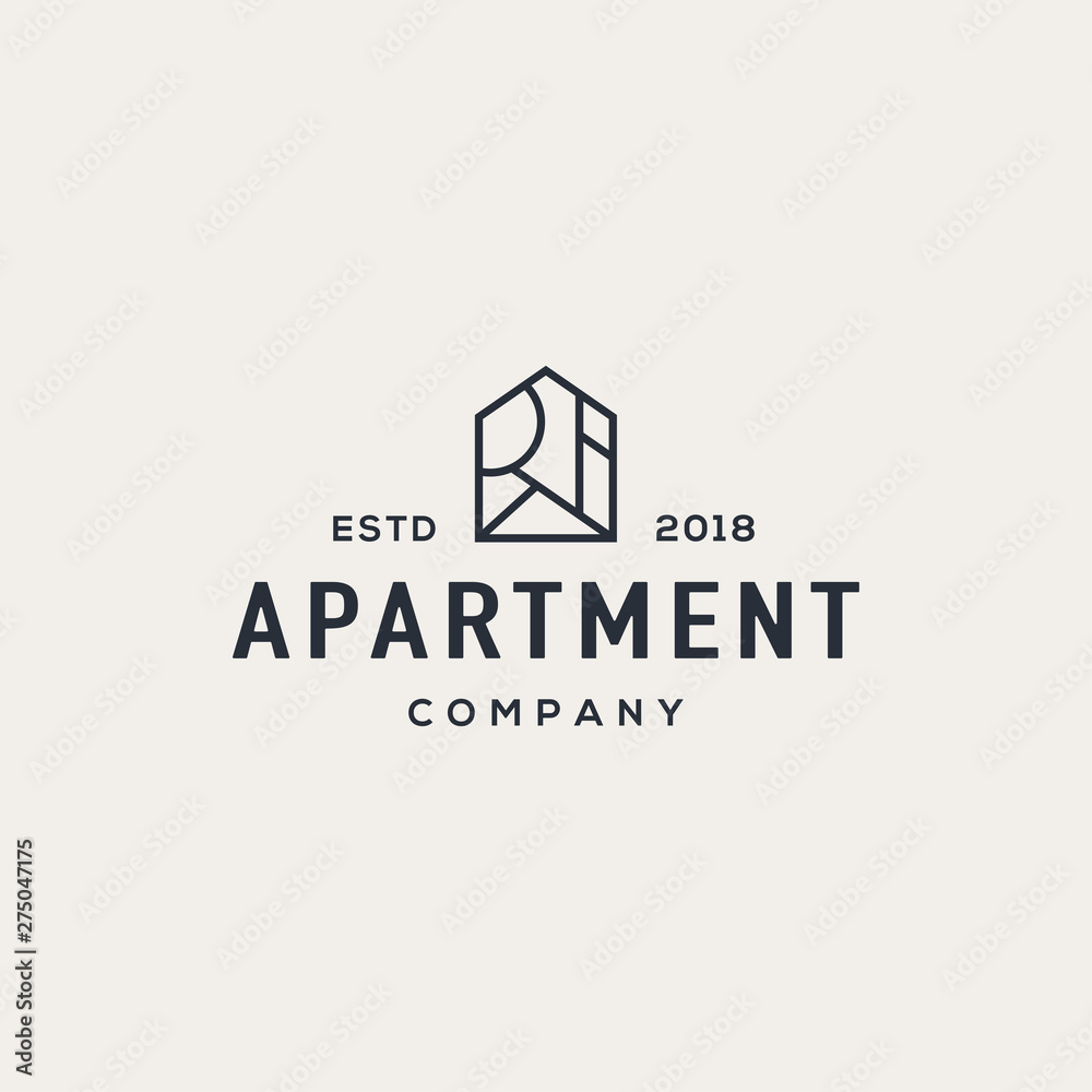 Apartment logo design concept. Universal apartment logo.