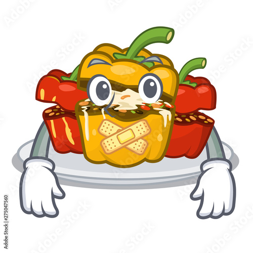 Silent stuffed pepper in the character shape