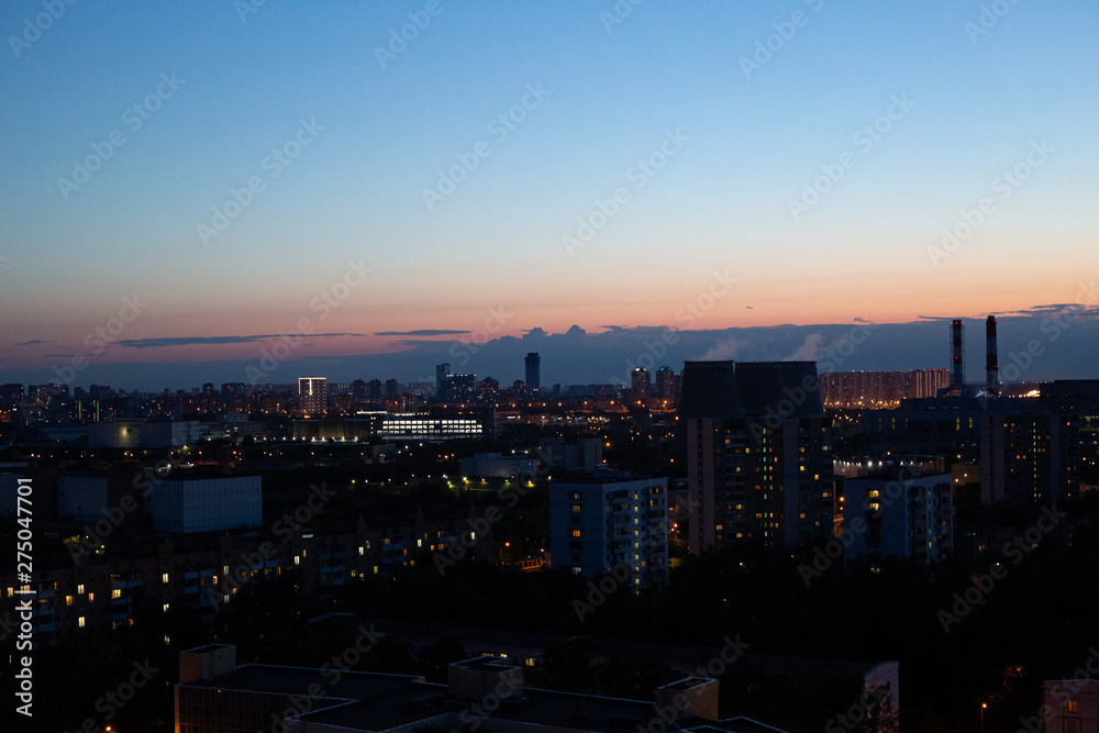 Obraz premium Outskirts of Moscow in the evening
