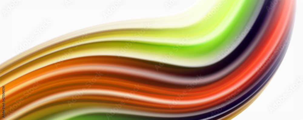 Color flowing waves, liquid conceptual abstract background
