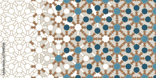 Agra islamic vector seamless pattern. Arabic geometric tile and grid background or texture.