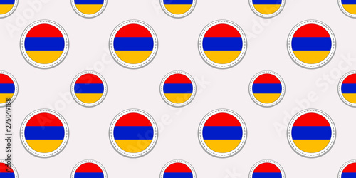 Free Download Armenia round flag seamless pattern. Armenian background. Vector circle icons. Geometric symbols. Texture for sports pages, competition, games. travelling, design elements. patriotic wallpaper - GFXLoad