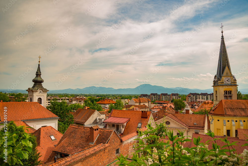 Ljubljana landscape view from Castle
