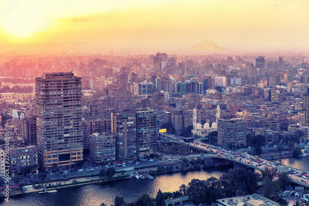 Buildings of Cairo, the capital of Egypt