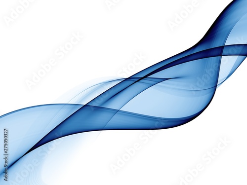 Abstract blue smooth wave motion illustration