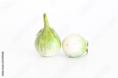 Wallpaper Mural Isolated of green eggplant on white background Torontodigital.ca