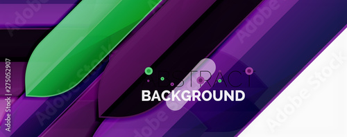 Abstract color lines dynamic background, modern material design style