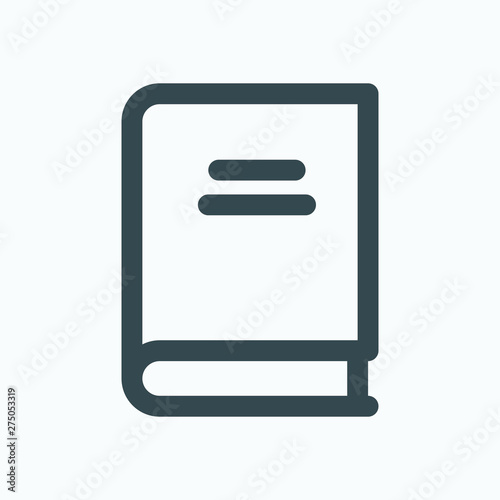 Reading book hobby isolated icon,  encyclopedia linear vector icon