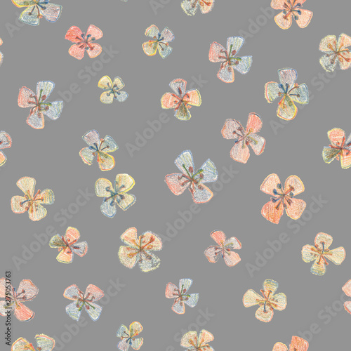 Apple tree flowers seamless pattern. Background for fabrics, textiles, paper, wallpaper, web pages, wedding invitations. Vintage style. Floral ornament.