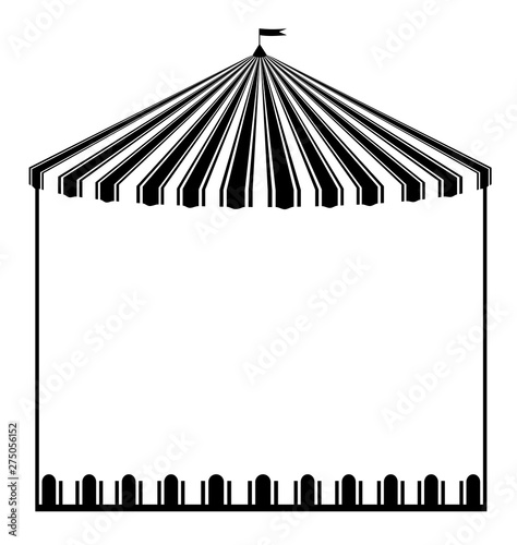 carnivals frame with a circus tent on top vector eps 10