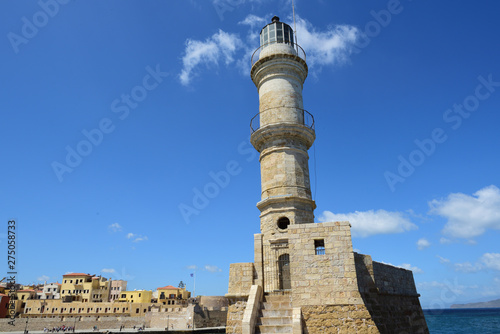 Leuchtturm in Altem Venezianischen Hafen in Chania