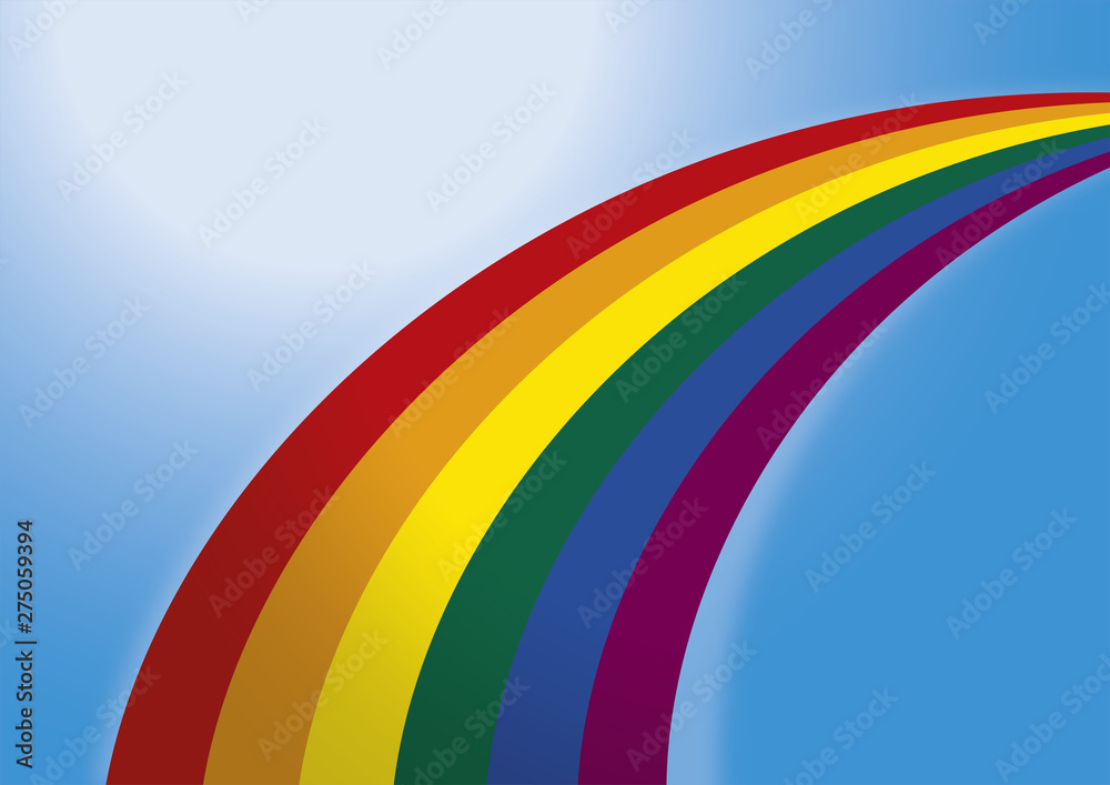 Obraz premium The LGBT gay pride flag is a symbol of lesbian, gay, bisexual, transgender (LGBT) pride and social movements. This graphic is available as stripes, bands, 3D bands, and on a plain or sky background