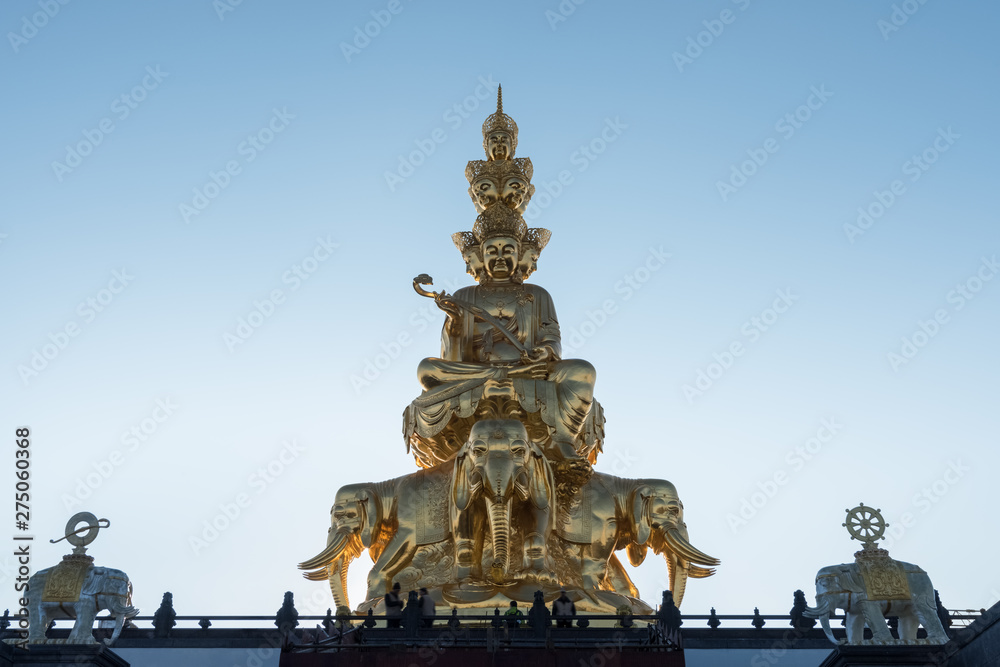 gold buddha in early morning