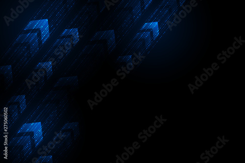 Light arrow speed, communication abstract background, business technology concept.