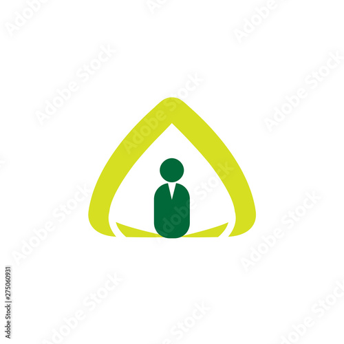 person being mediation logo vector
