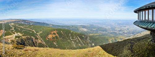 View from summit of Snezka/Karkonosze Mountains photo